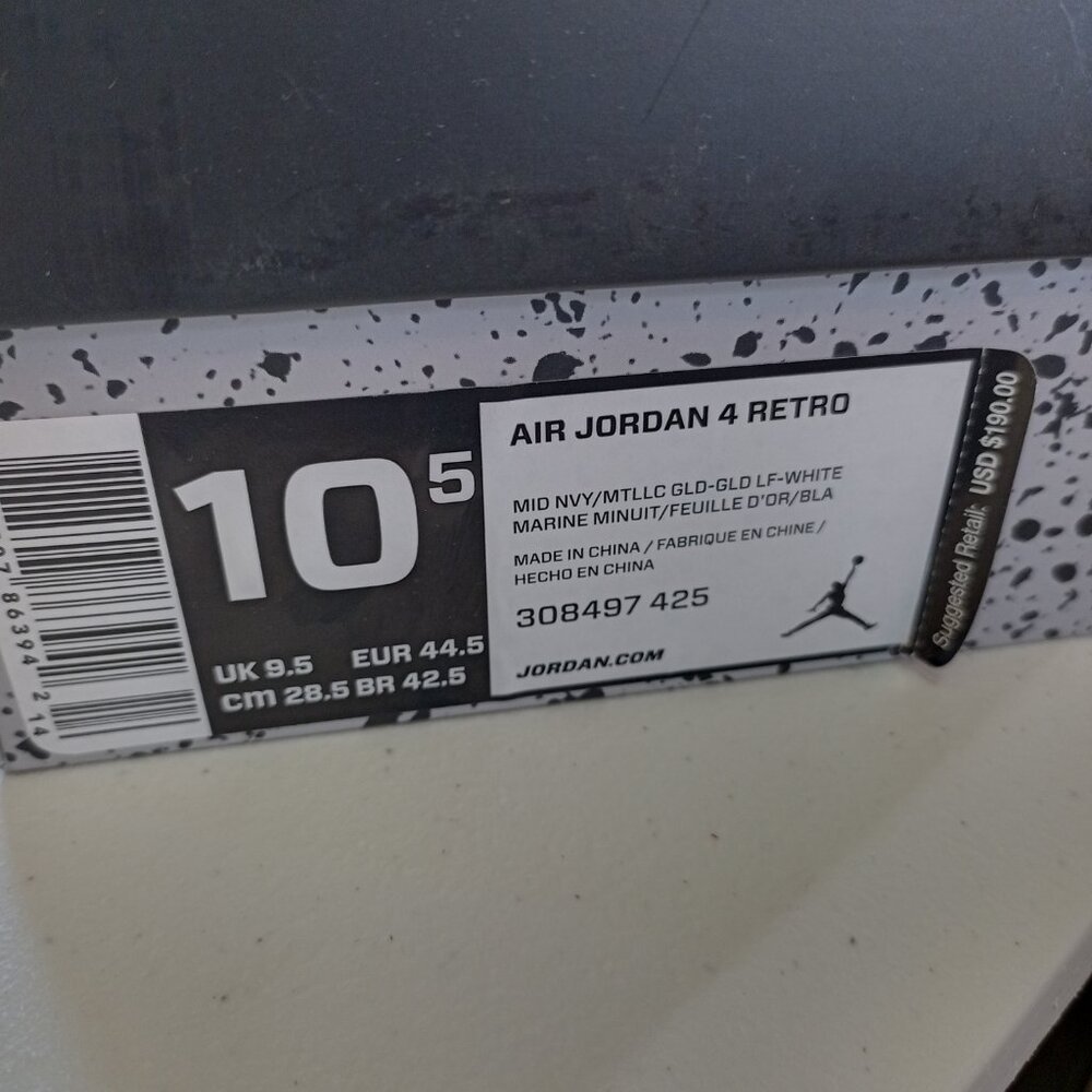 Size 10.5 - Air Jordan 4 Retro Dunk From Above OG box excellent condition - Picture 6 of 13